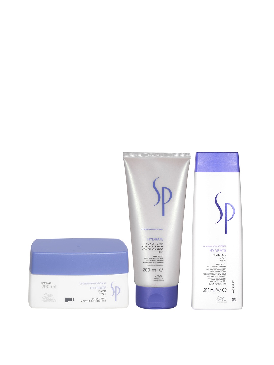 

WELLA PROFESSIONALS SP Hydrate Shampoo+Conditioner+Mask - 650 ml, White