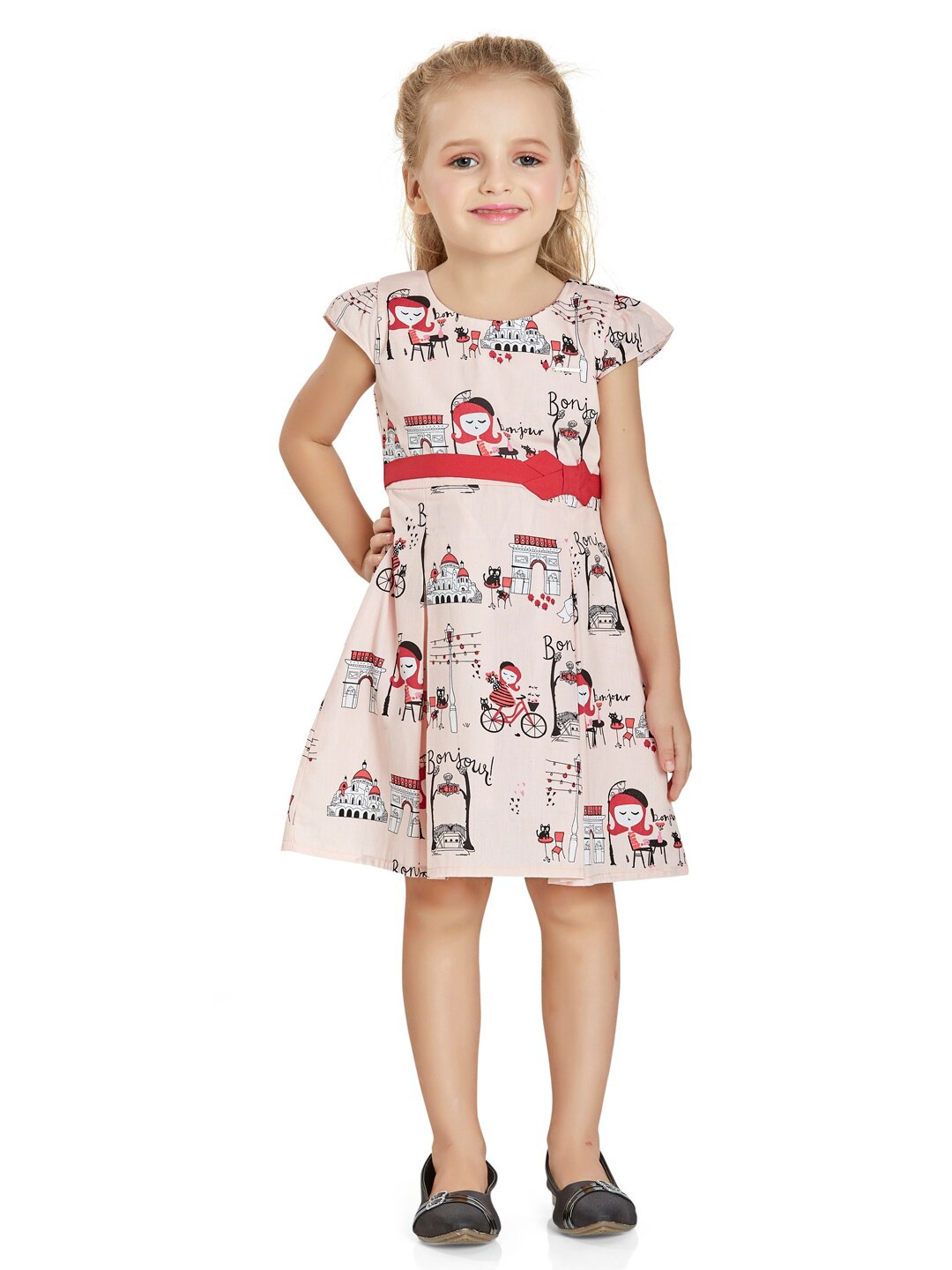 

Peppermint Women Peach-Coloured Pure Cotton Dress