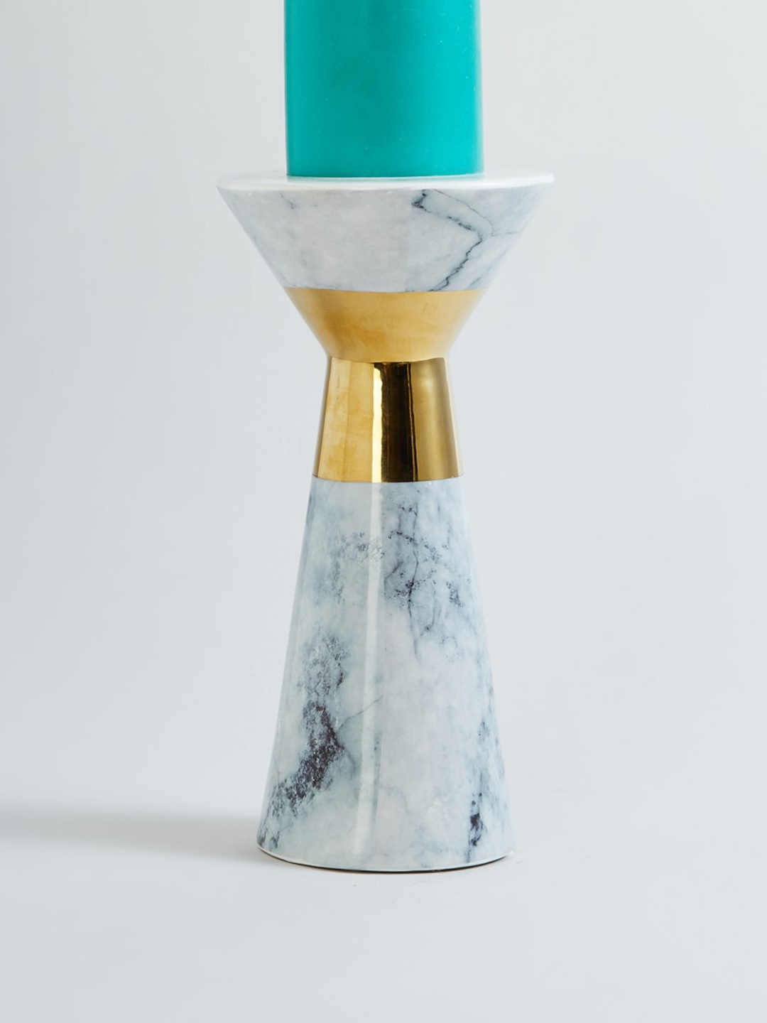 

Home Centre White & Blue Patterned Ceramic Candle Holder