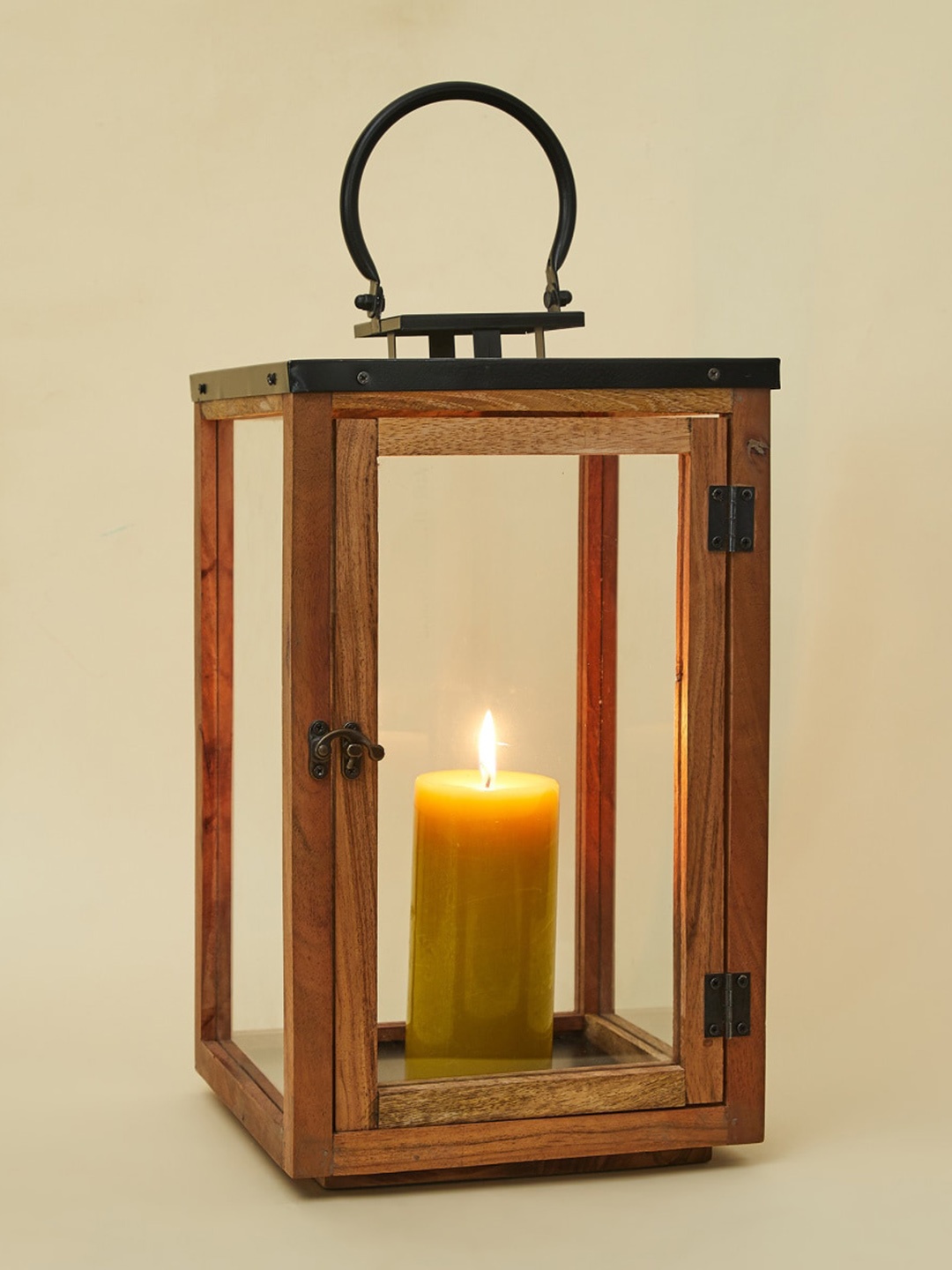 

Home Centre Fiesta Brown Textured Wooden Candle Holders