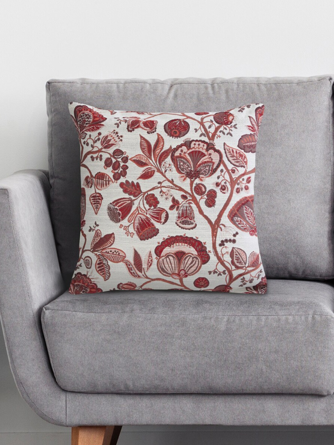 

Home Centre Purple & White Set of 2 Floral Square Cushion Covers