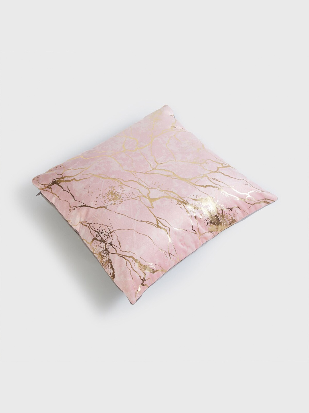 

Home Centre Pink & Gold-Toned Abstract Square Cushion Covers
