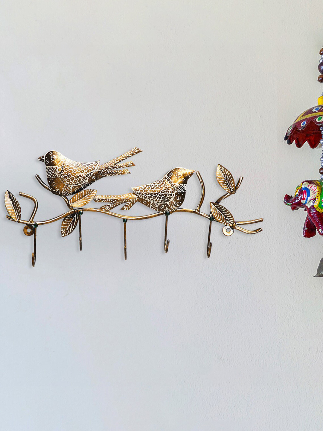 

Home Centre Gold-Toned Corsica Iron Bird Hook