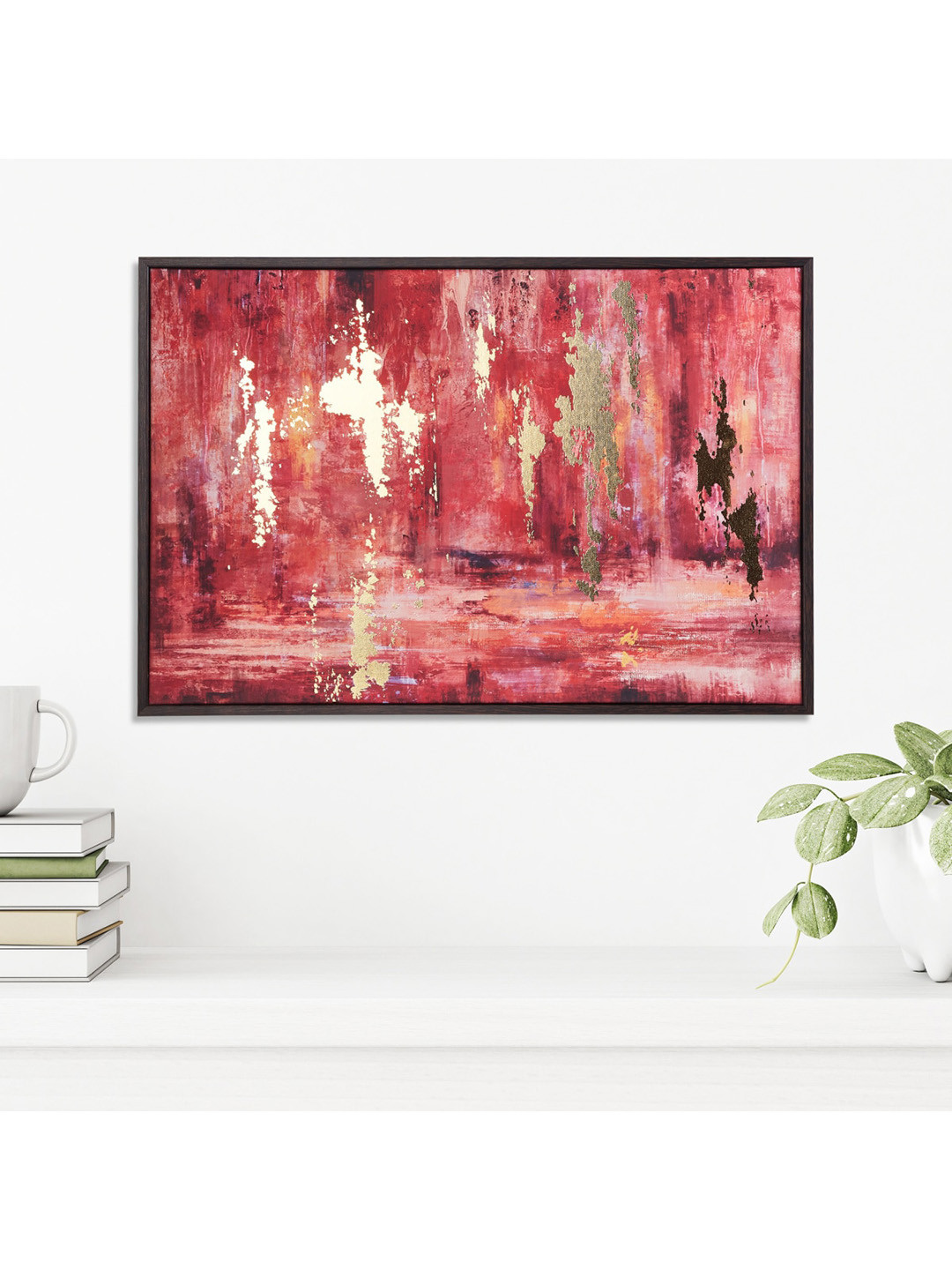 

Home Centre Gold Symbolics Printed Wooden Picture Frame, Multi