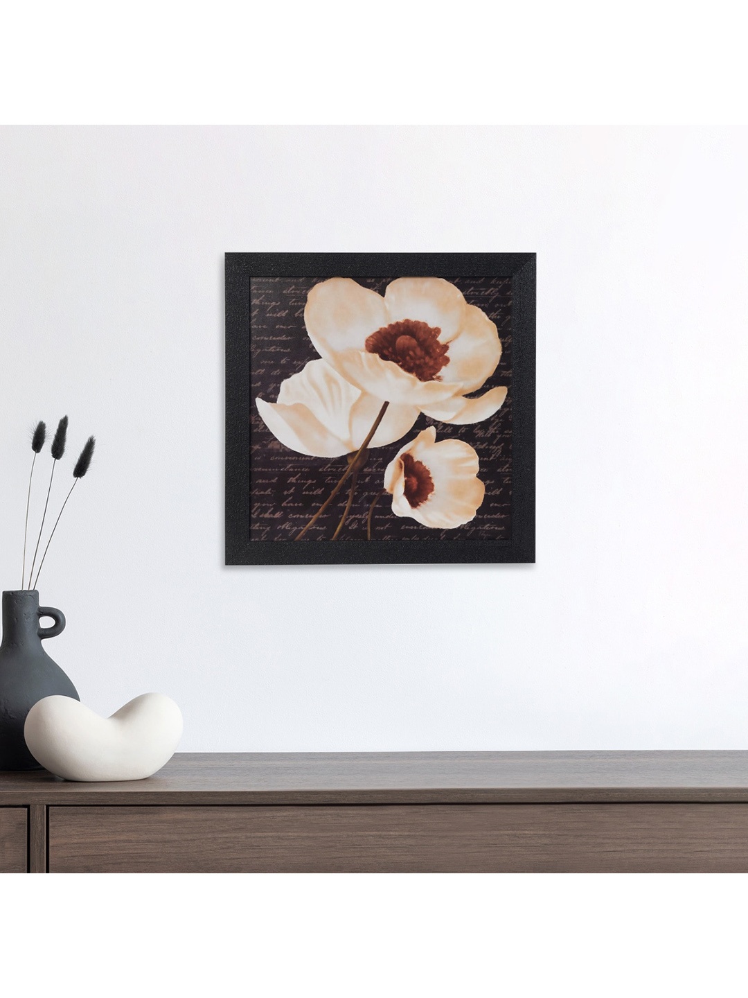 

Home Centre Multicoloured Printed Flower Wooden Painting, Multi
