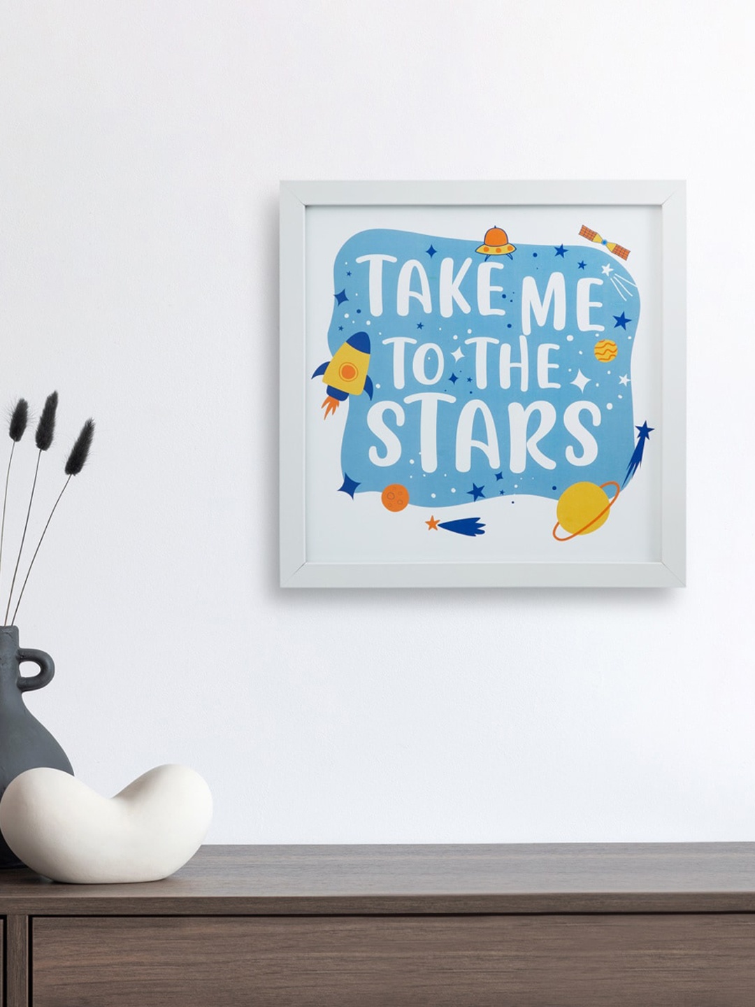 

Home Centre Corsica Slate White Printed Glass Framed Wall Paintings