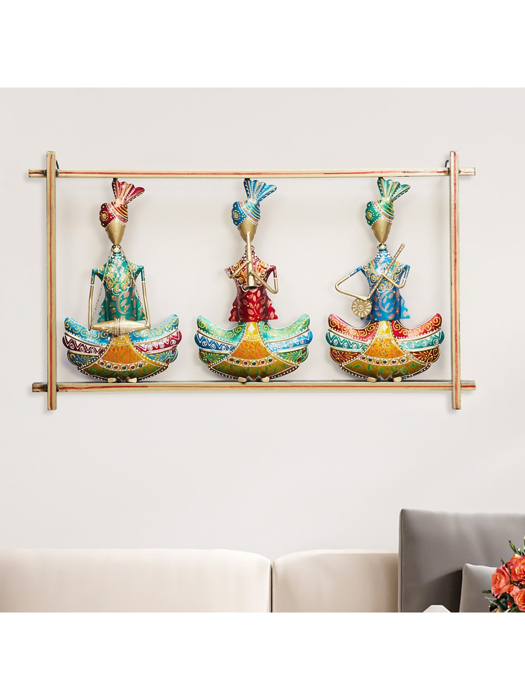 

Home Centre Multicoloured Musician Iron Wall Art Frame, Multi