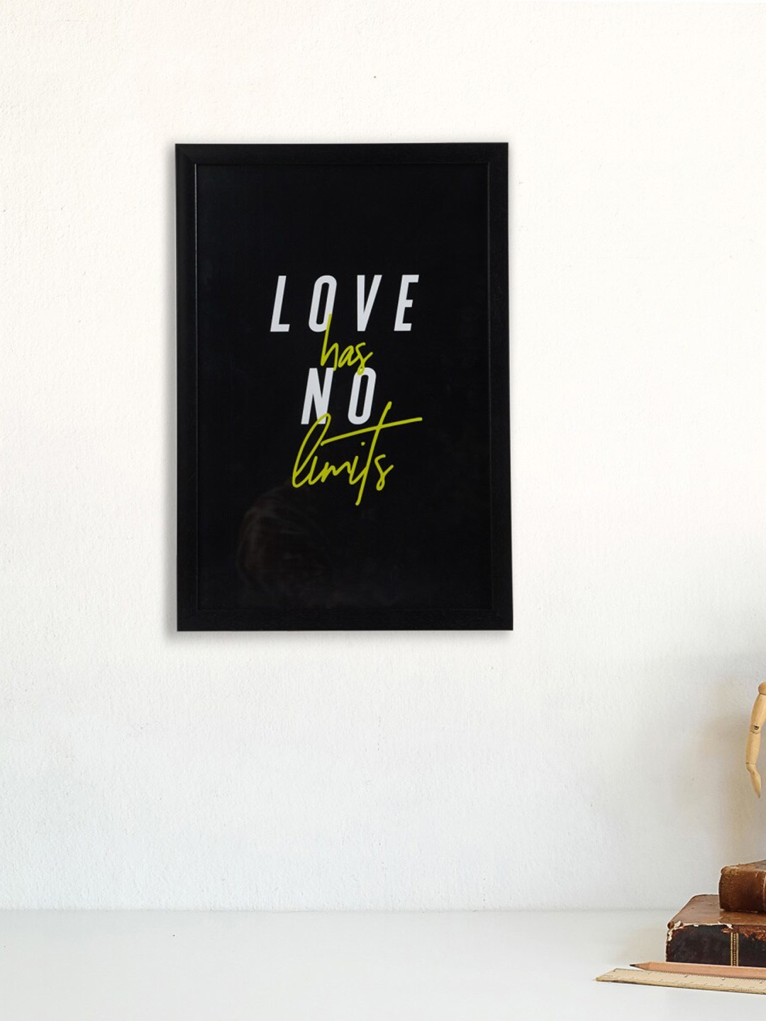 

Home Centre Black Slogan Printed Glass Picture Framed Wall Art