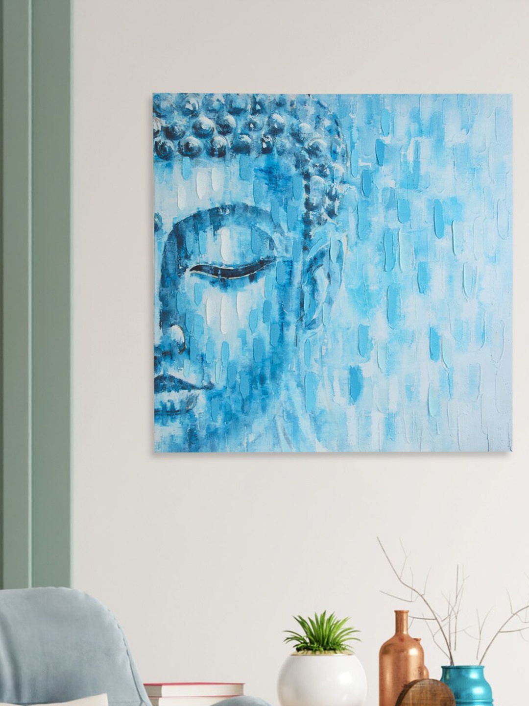 

Home Centre Blue Artistry Buddha Canvas Wall Art