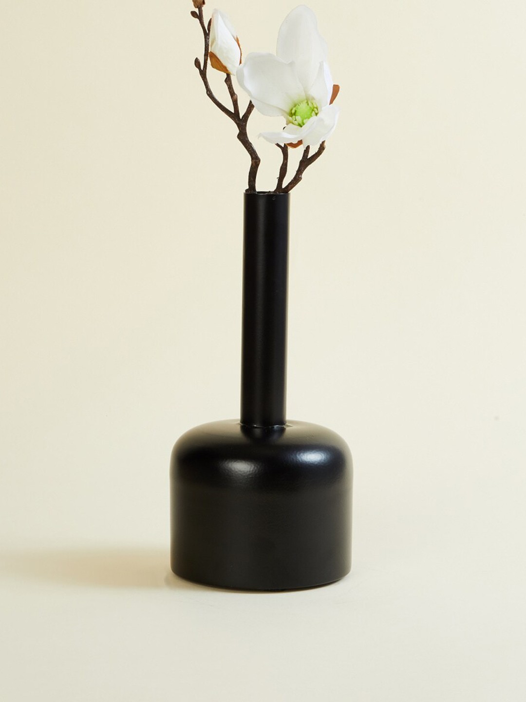 

Home Centre Black Solid Metal Sleek Vase