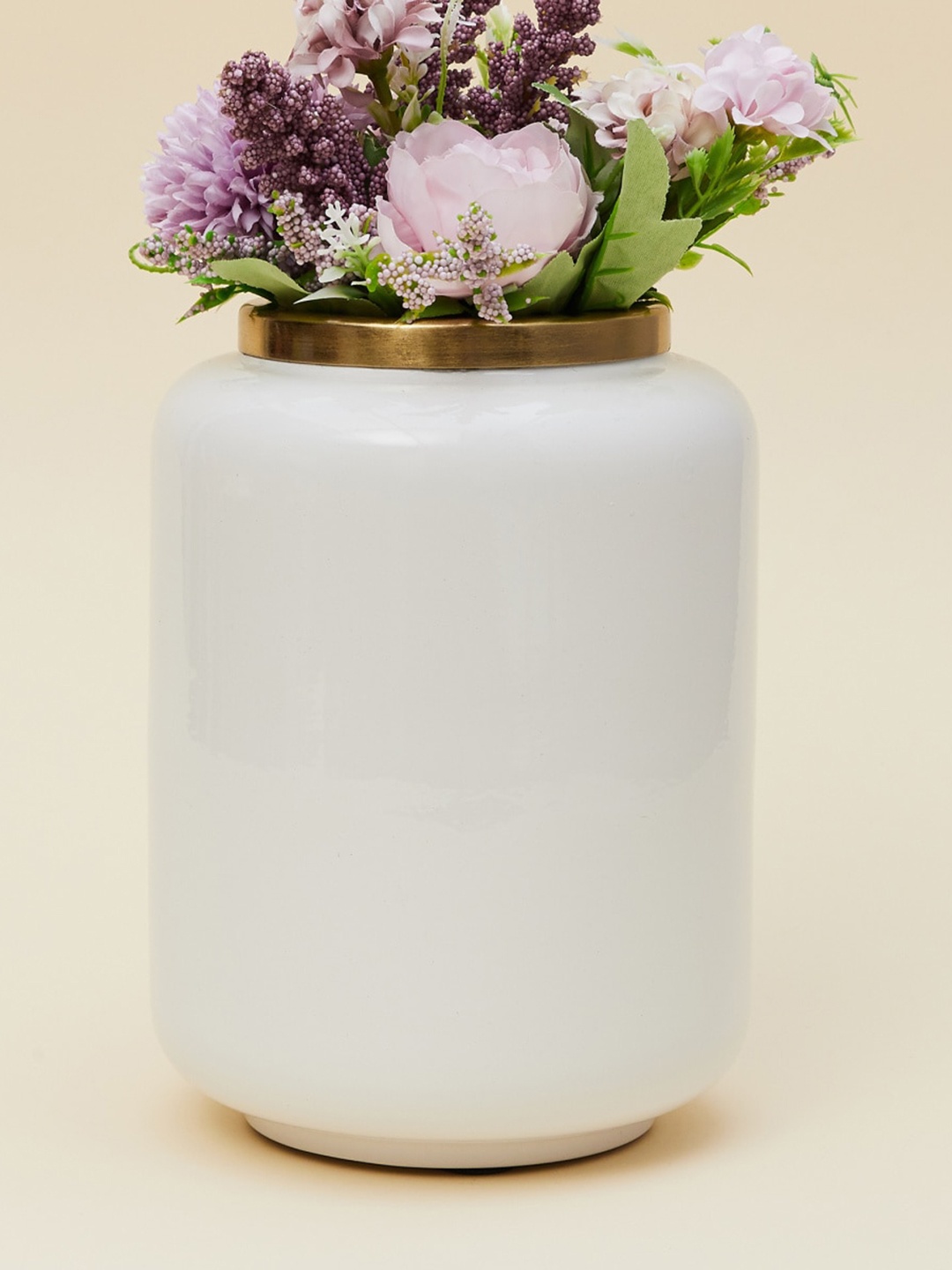 

Home Centre White Brighton Solid Cylindrical Metal Flower Vase