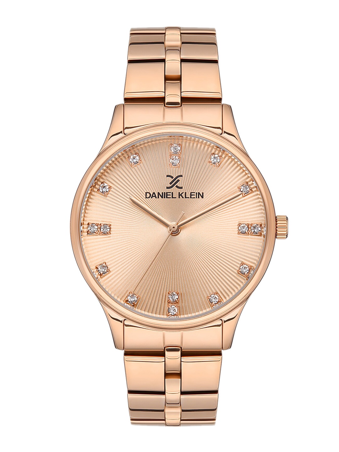 

Daniel Klein Women Pink Embellished Dial Stainless Steel Analogue Watch DK.1.13092-5