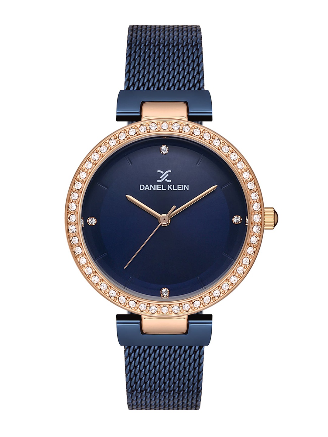 

Daniel Klein Women Pink Embellished Dial & Blue Bracelet Style Straps Analogue Watch DK 1 13122-6