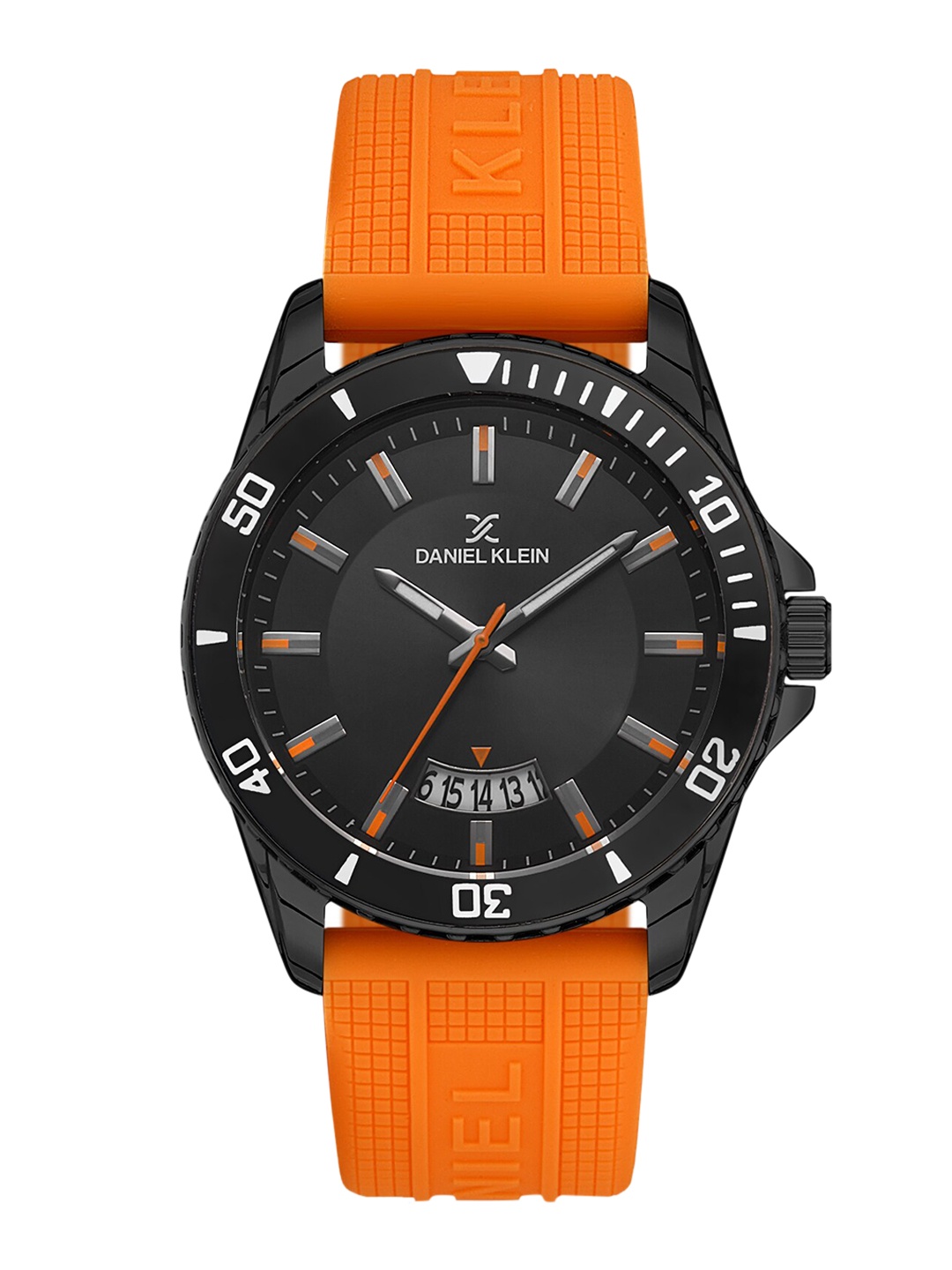 

Daniel Klein Men Black Dial & Orange Straps Analogue Watch