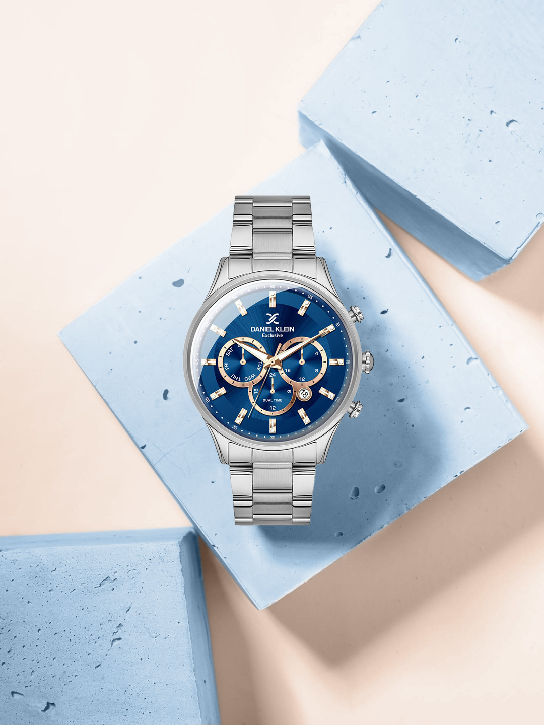 

Daniel Klein Men Blue Dial & Silver Toned Stainless Steel Bracelet Style Analogue Watch