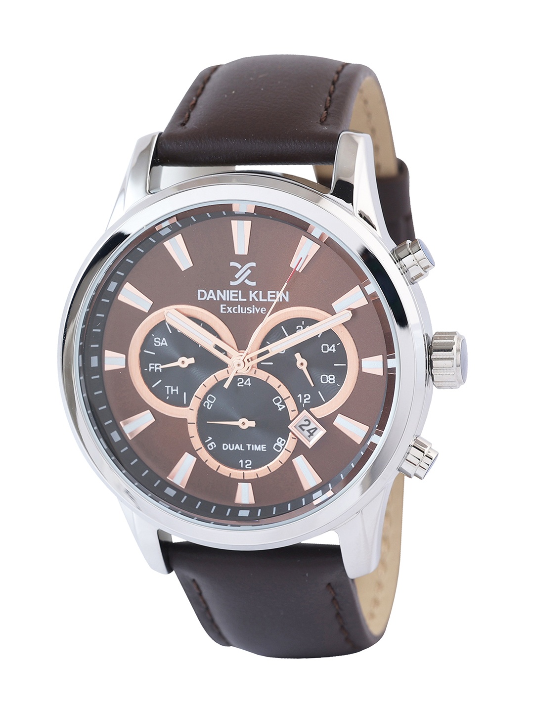 

Daniel Klein Men Embellished Dial & Brown Analogue Watch