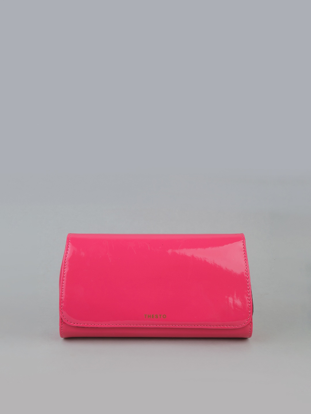 

THESTO Pink PU Structured Sling Bag