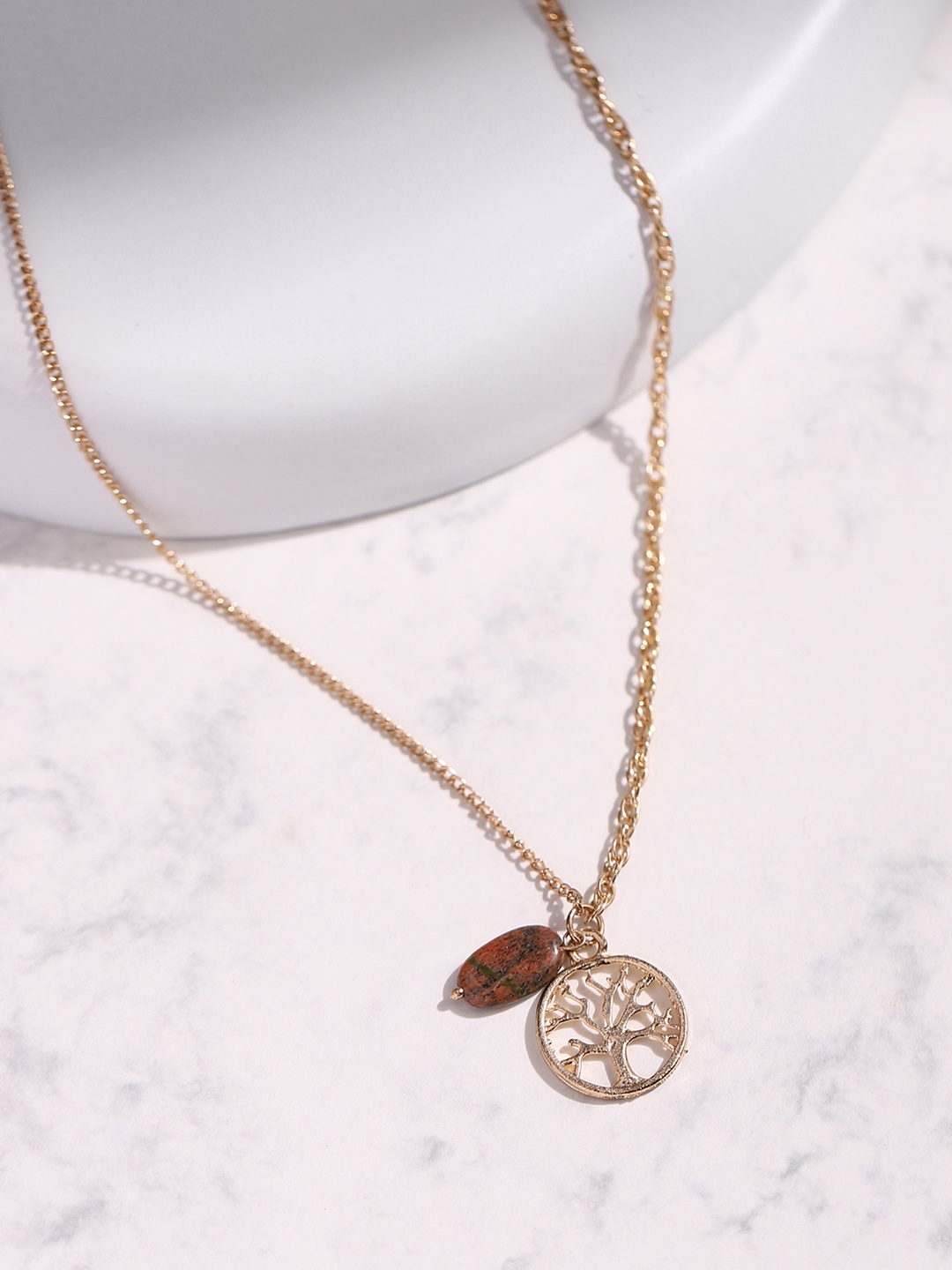 

DEEBACO Gold-Toned Rose Gold-Plated Necklace