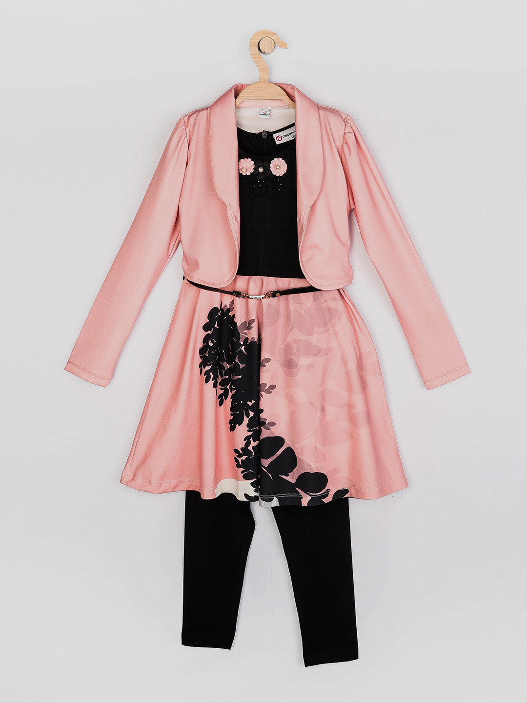 

Peppermint Girls Black & Pink Top with Trousers