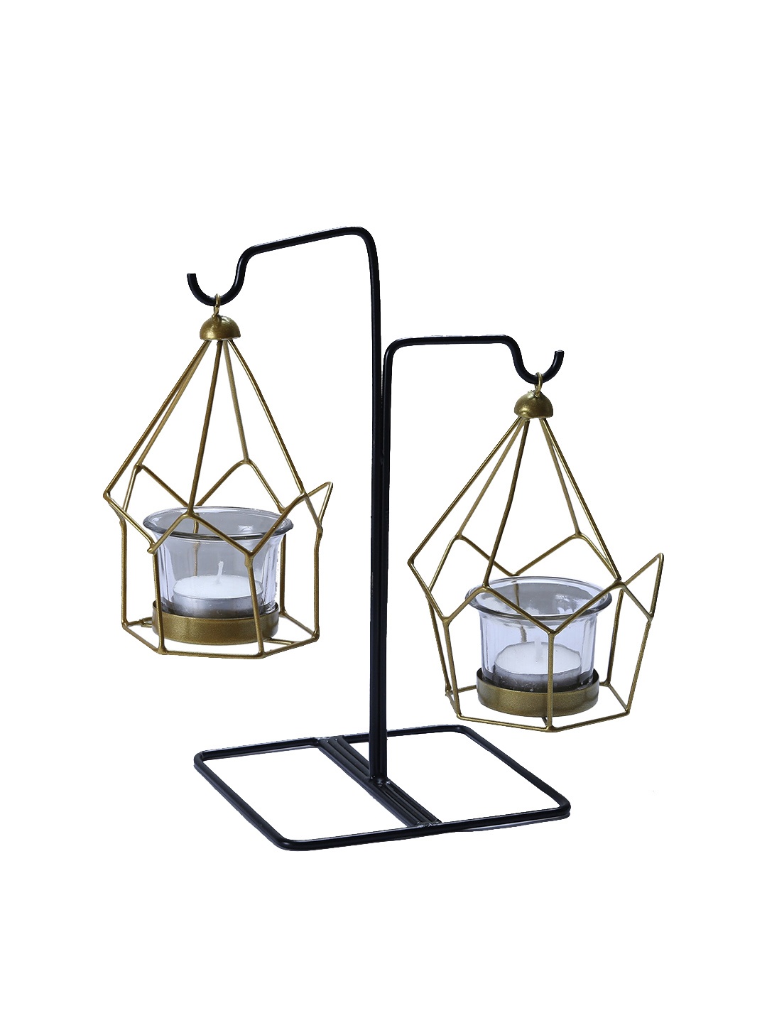 

HomeTown Pack of 2 Gold-Toned Hanging Candle Holders