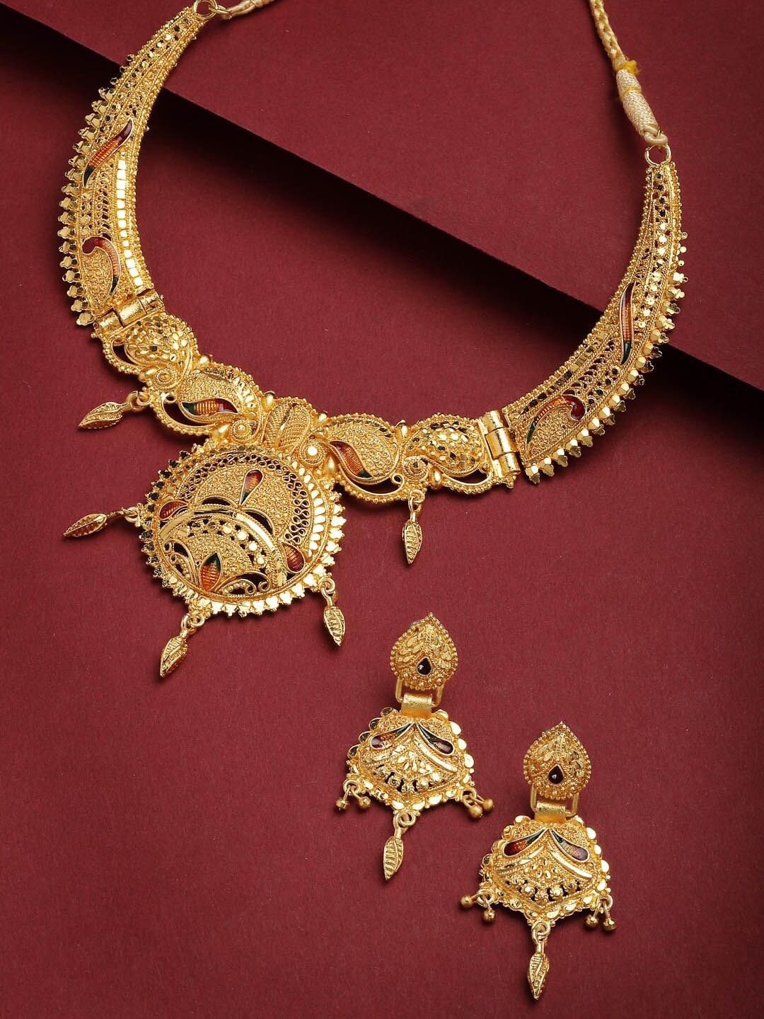 

PANASH Gold-Plated Traditional Jewellery Set