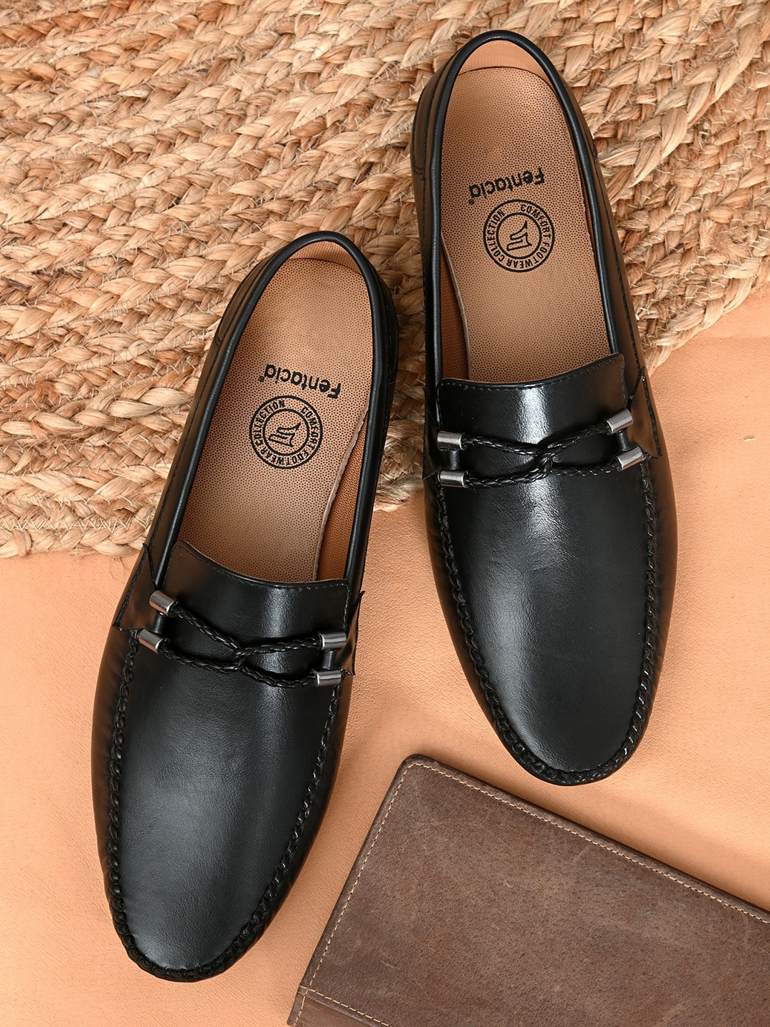 

Fentacia Men Black penny Derbys