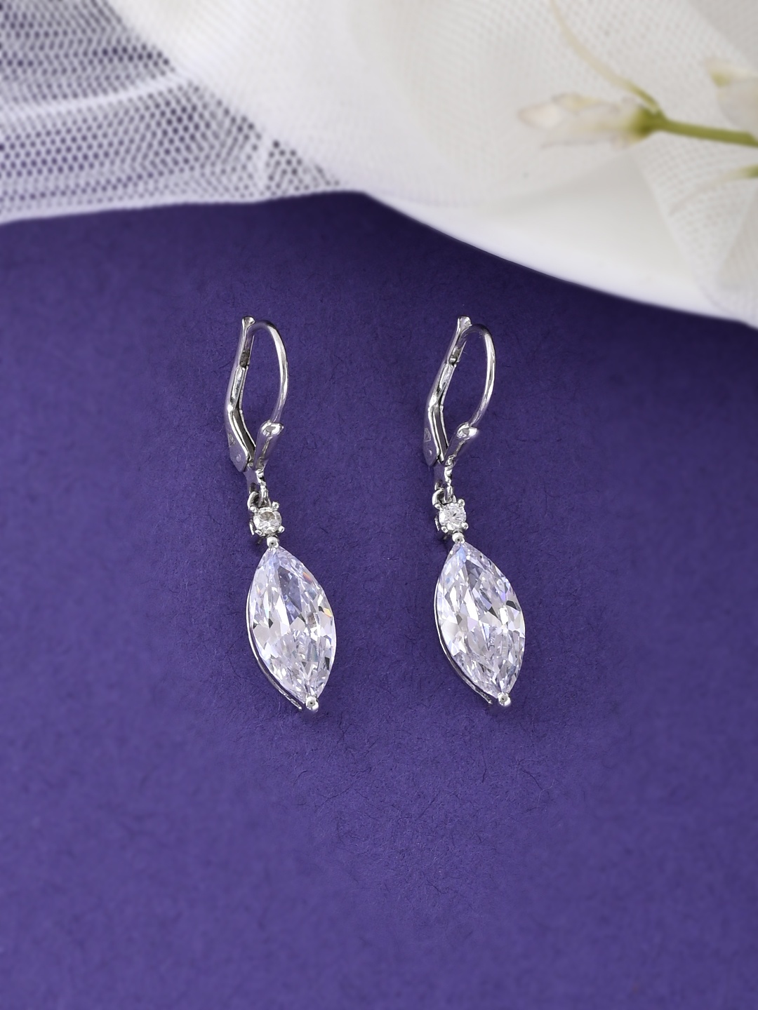 

Studio Voylla 925 Sterling Silver Contemporary Drop Earrings