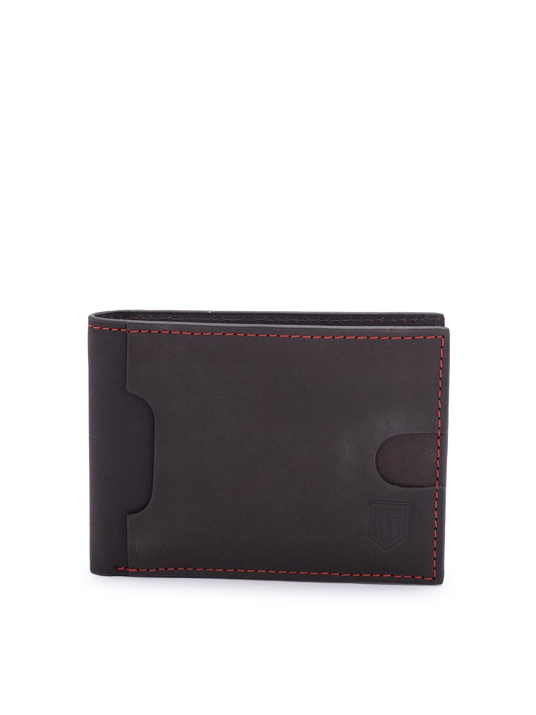 

TOM LANG LONDON Men Brown Leather Two Fold Wallet