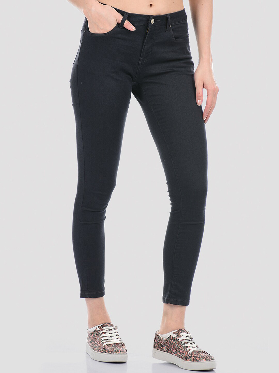 

TALIA Women Charcoal Skinny Fit Heavy Fade Stretchable Jeans