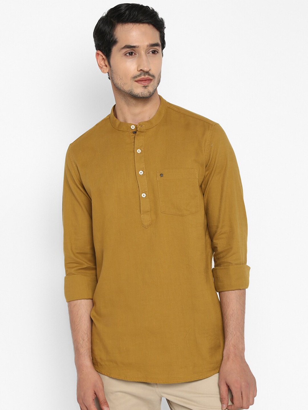 

Turtle Men Khaki Slim Fit Pure Cotton Casual Shirt