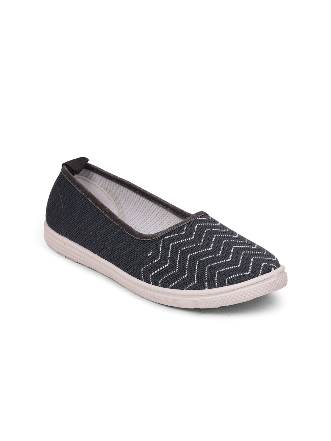 

Liberty Women Grey Woven Design PU Slip-On Sneakers