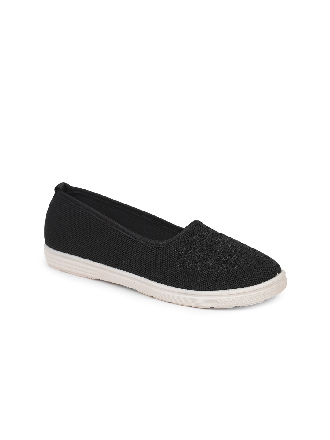 

Liberty Women Black Woven Design PU Slip-On Sneakers