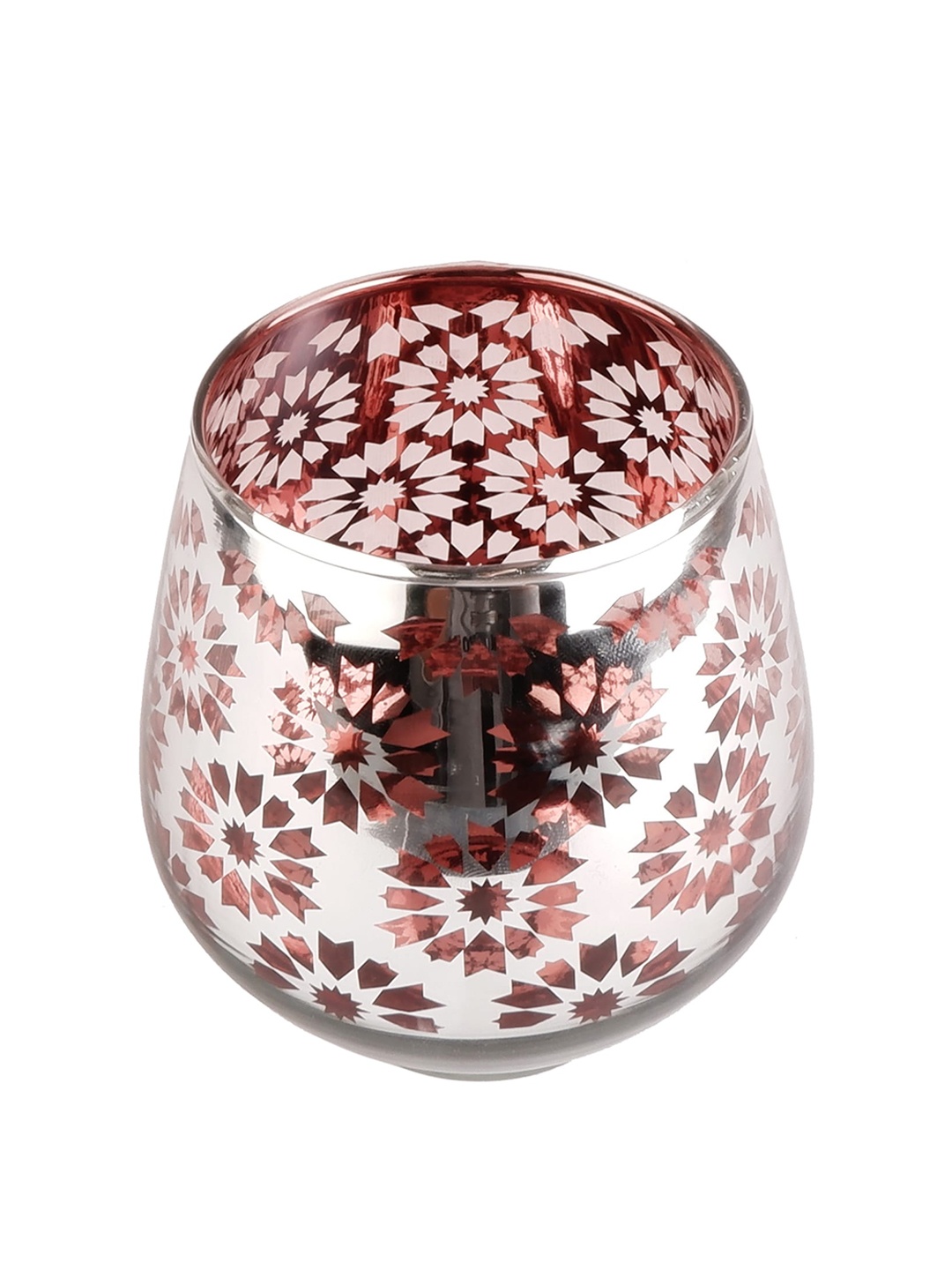 THE WHITE INK DECOR Pack Of 3 Gold Solid Candle Holders