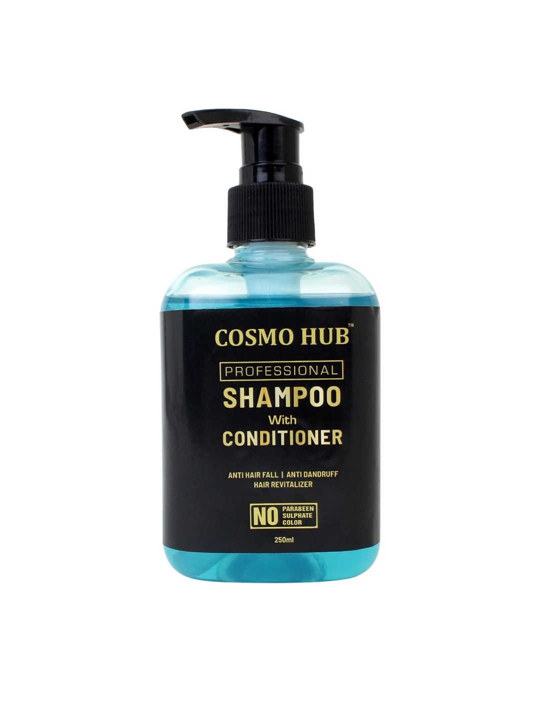 

COSMO HUB Professional Anti-Hairfall & Anti-Dandruff Shampoo with Conditioner - 250ml, Blue