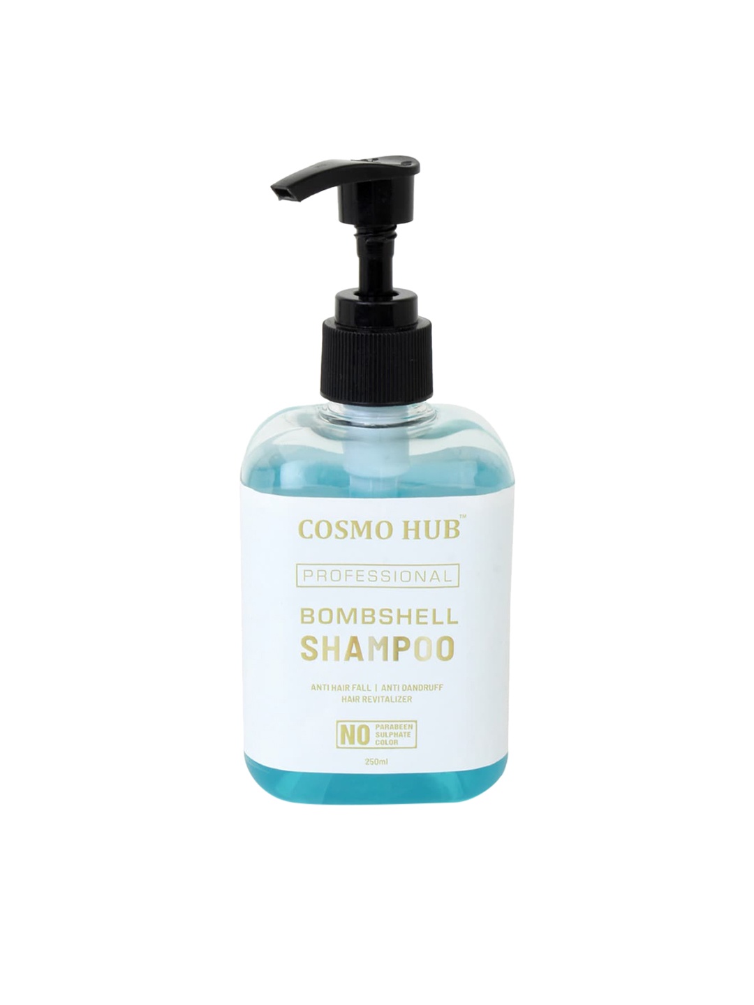 

COSMO HUB Professional Bombshell Anti-Hairfall & Anti-Dandruff Shampoo - 250ml, Blue