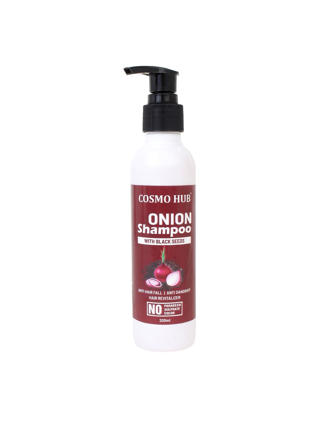 

COSMO HUB Onion Shampoo with Black Seed - 200 ml, White