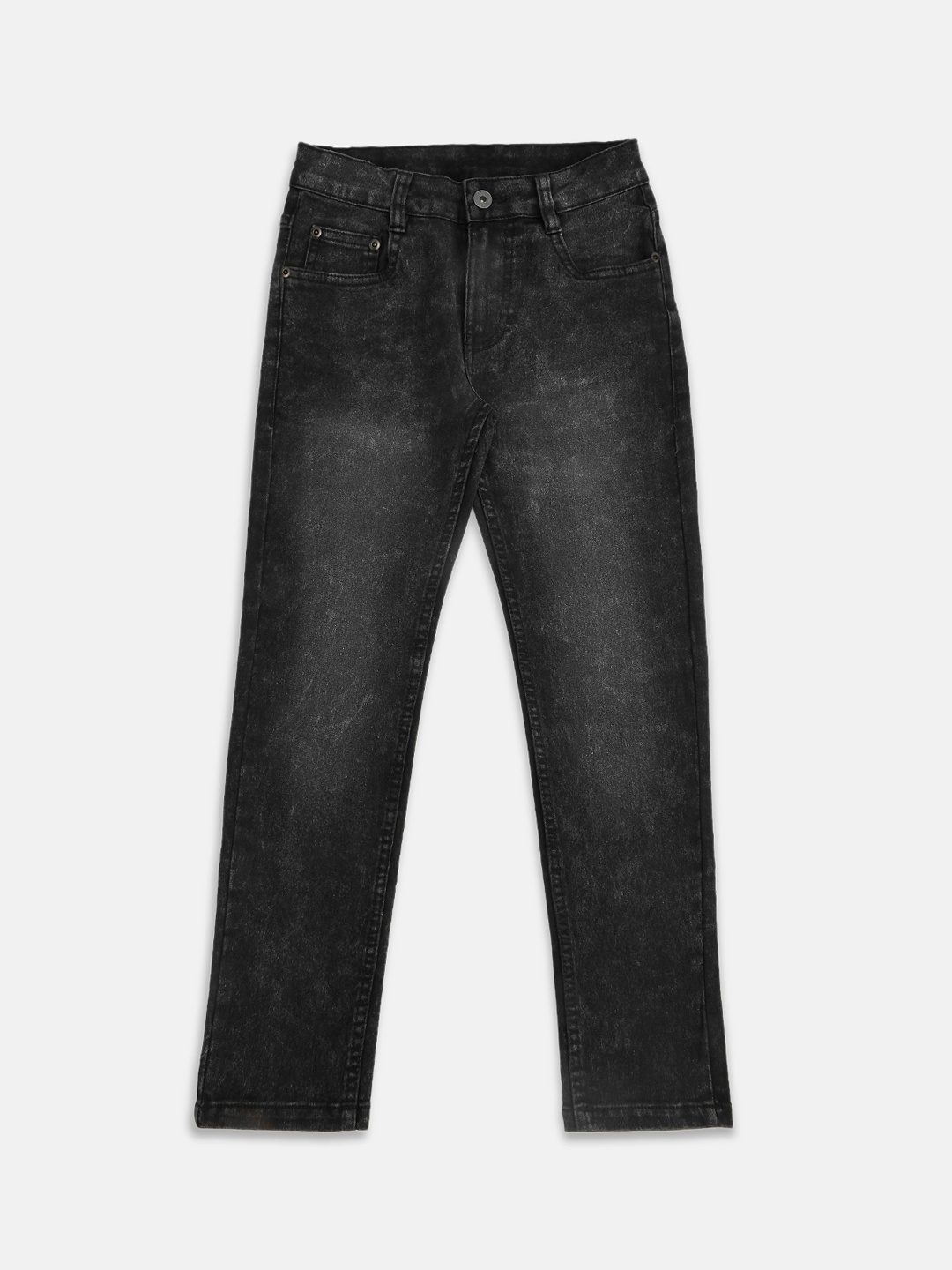 

Pantaloons Junior Boys Black Tapered Fit Light Fade Jeans