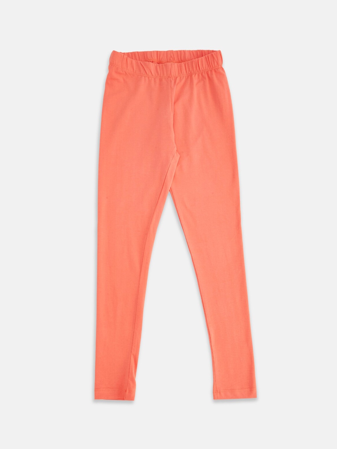 

Pantaloons Junior Girls Coral Pink Solid Leggings