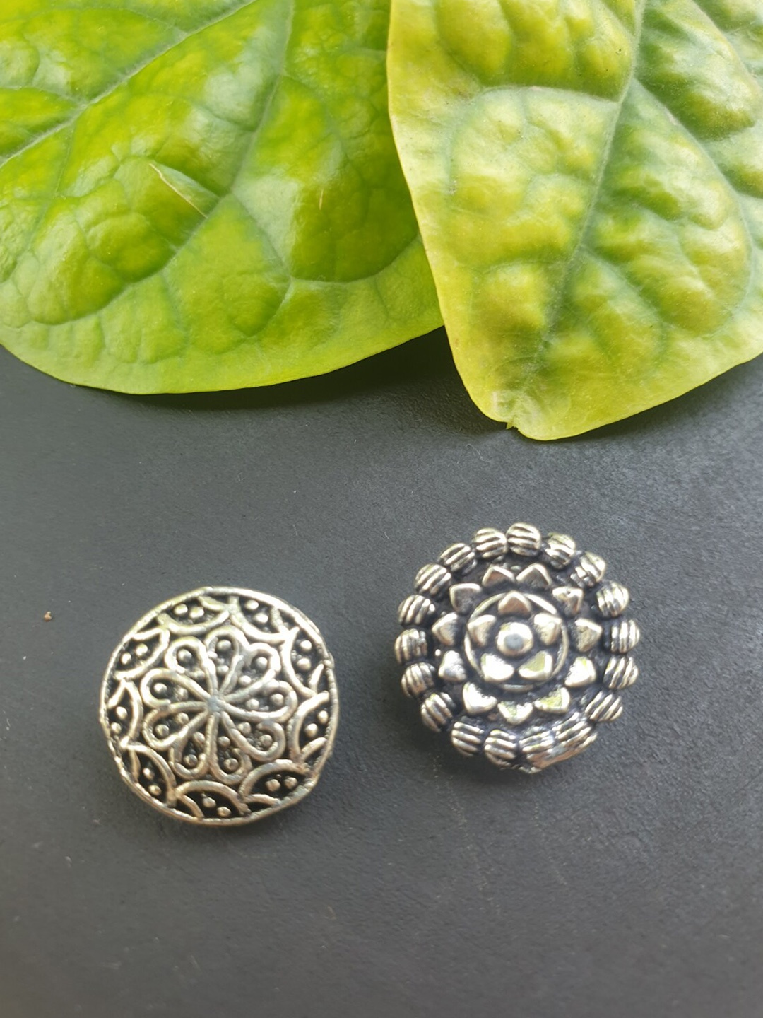 

FIROZA Set Of 2 Oxidized Silver-Toned Nose Stud