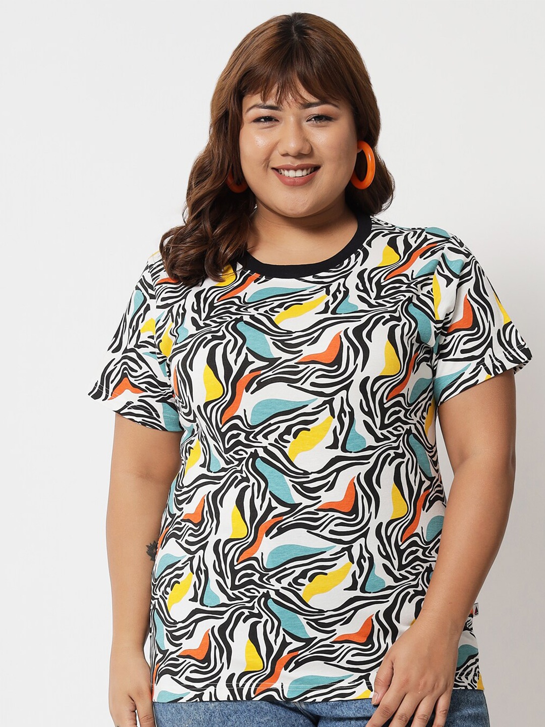 

BEYOUND SIZE - THE DRY STATE Plus Women Multicoloured Printed T-shirt, Multi