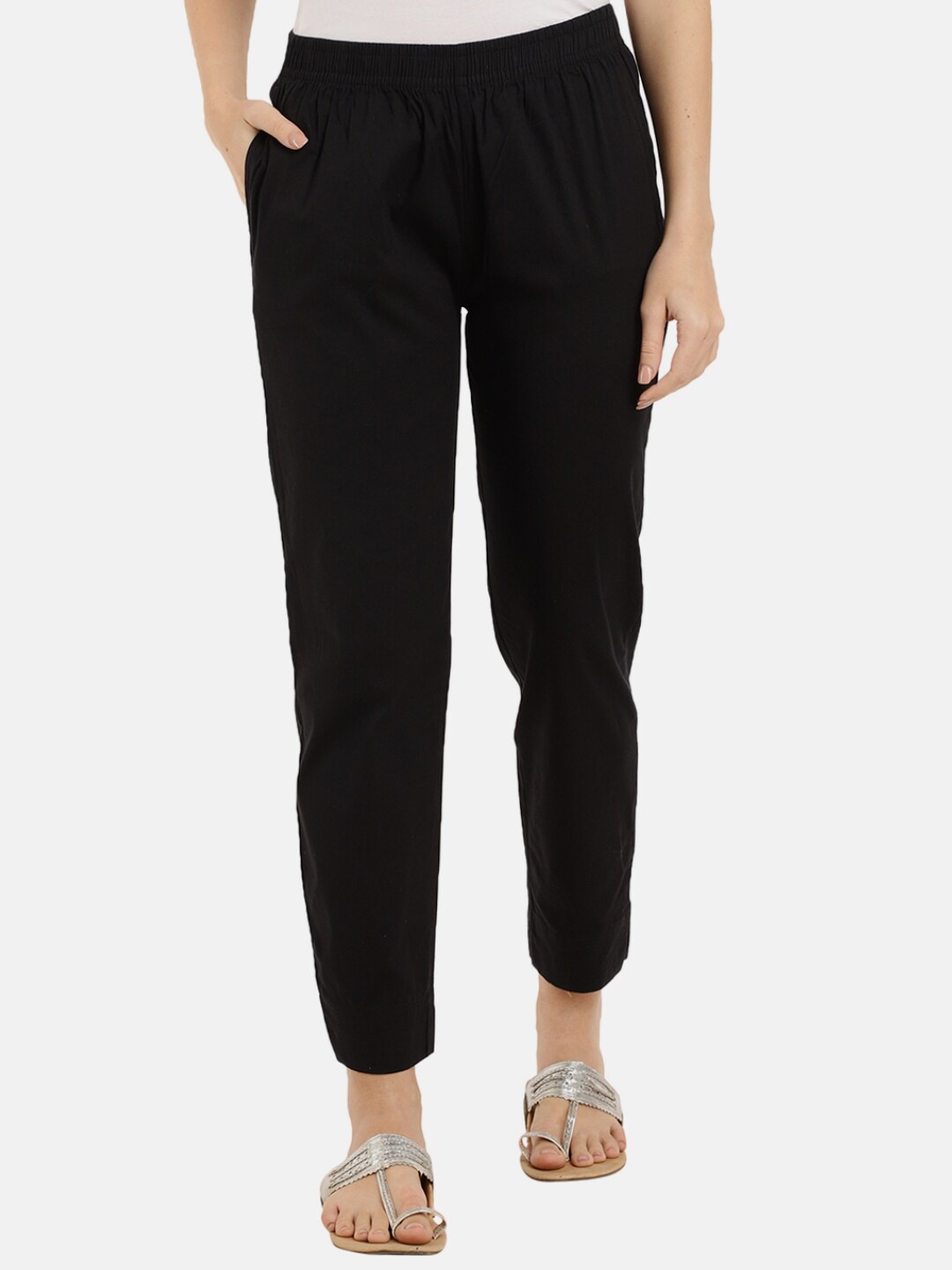 

V-Mart Women Black Cropped Ethnic Palazzos