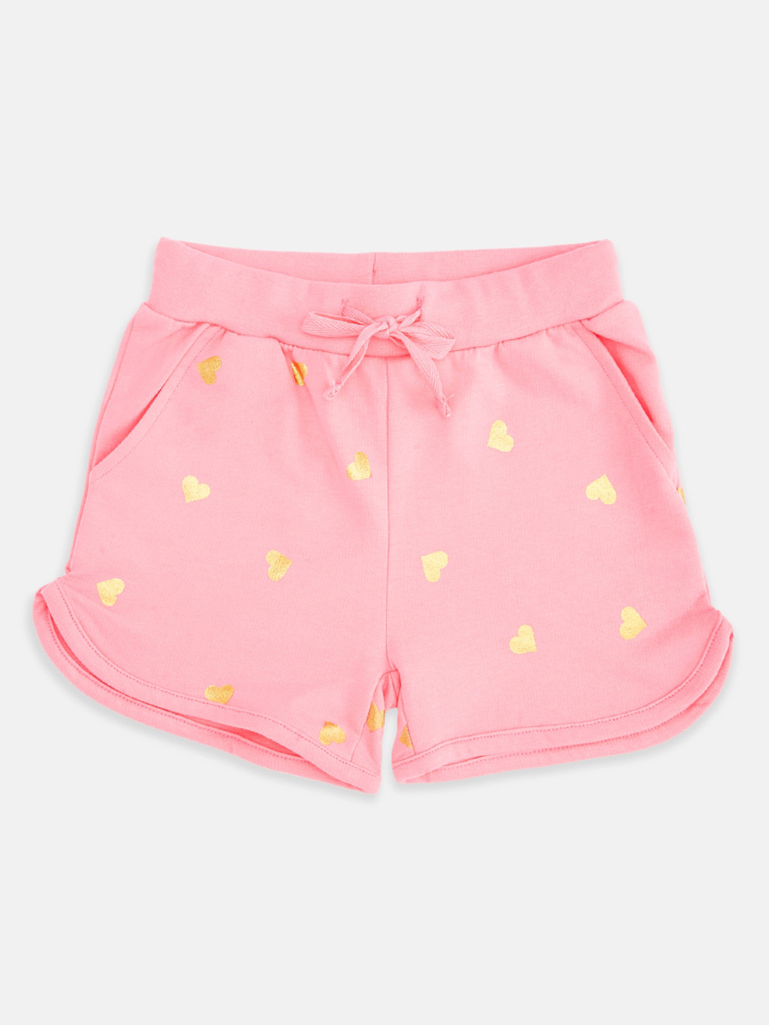 

Pantaloons Junior Girls Pink Conversational Printed Shorts