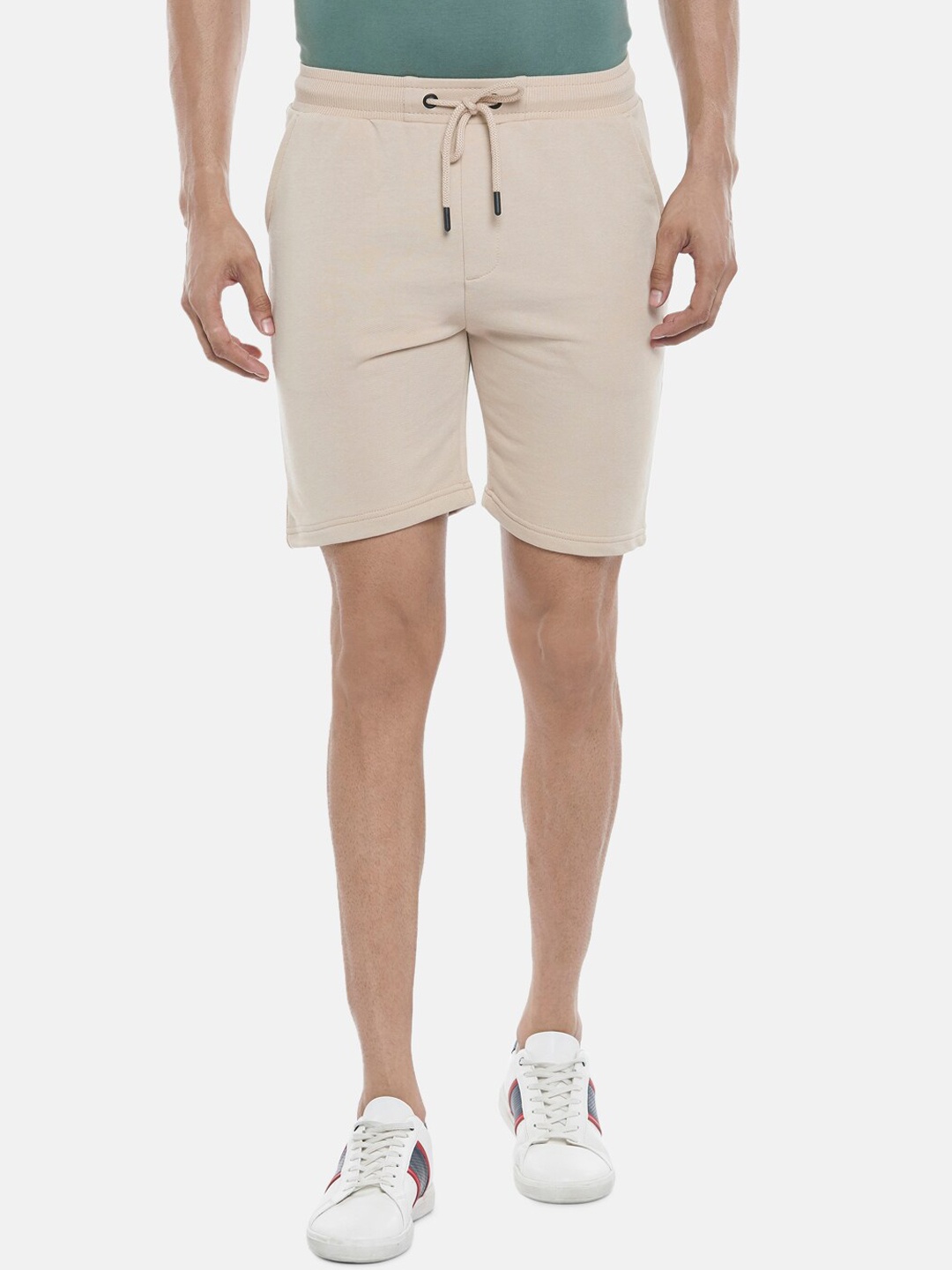 

Urban Ranger by pantaloons Men Beige Solid Slim Fit Shorts