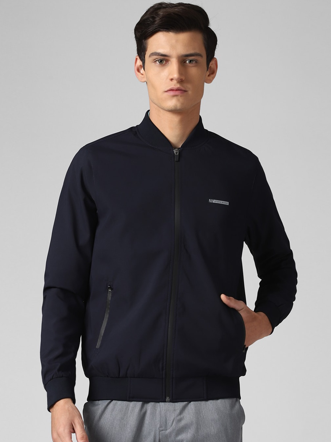 

Louis Philippe Sport Men Navy Blue Sporty Jacket
