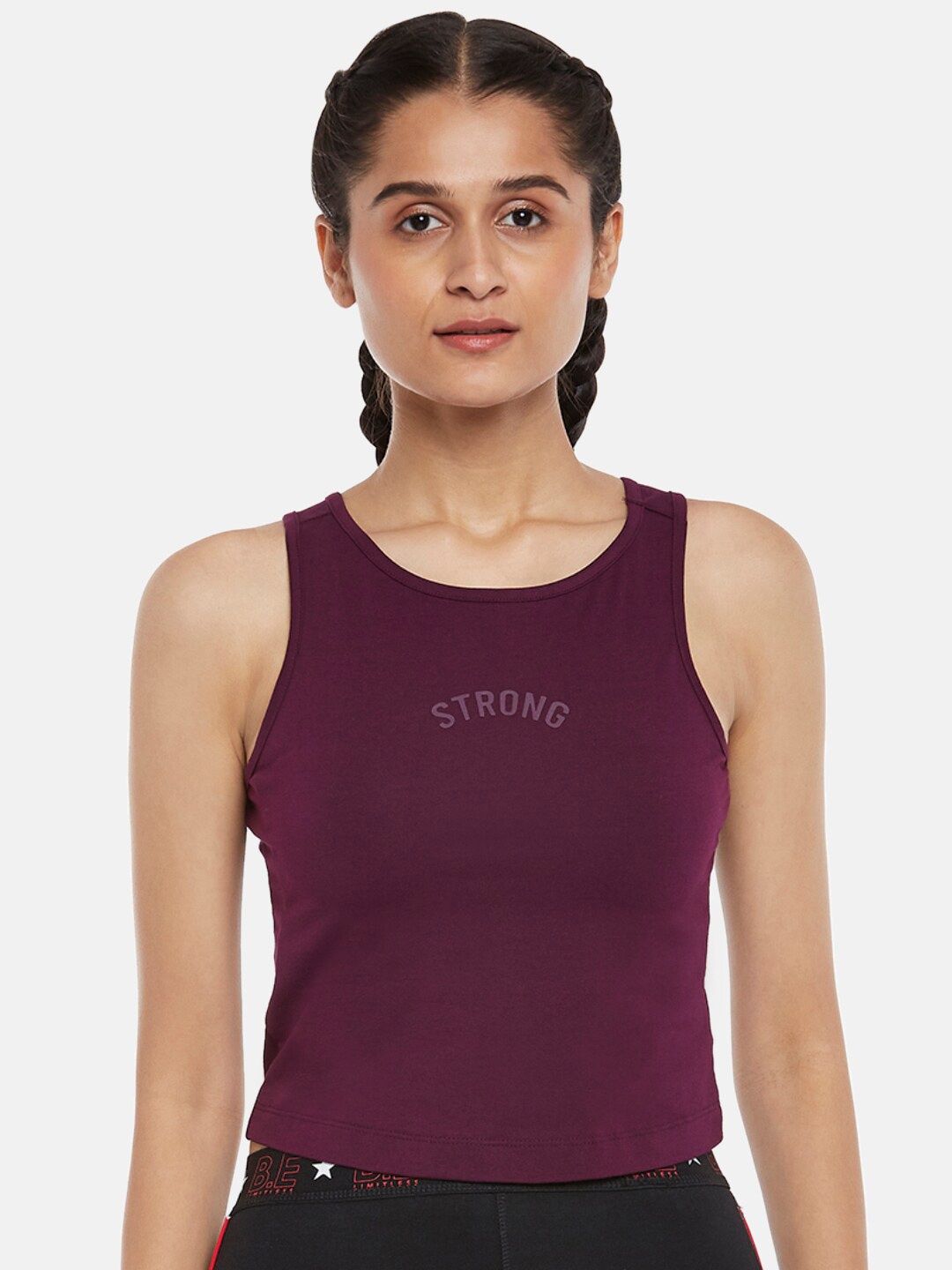 

Ajile by Pantaloons Maroon Print Tank Top