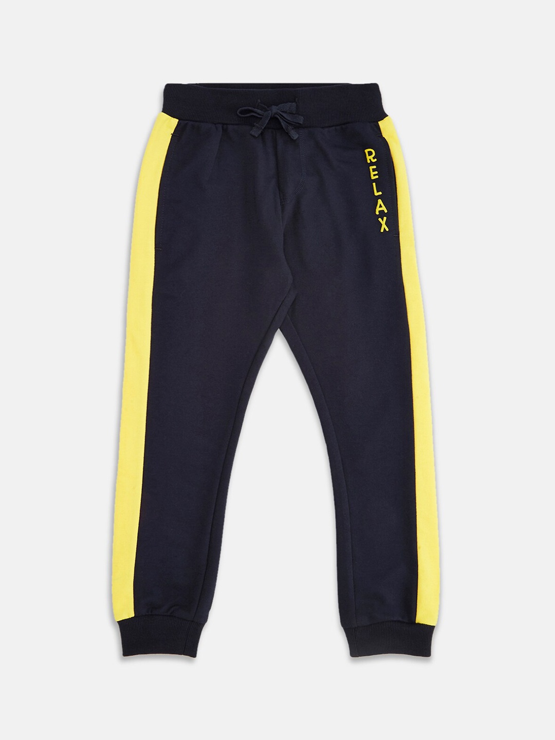 

Pantaloons Junior Boys Navy Blue Solid Cotton Joggers
