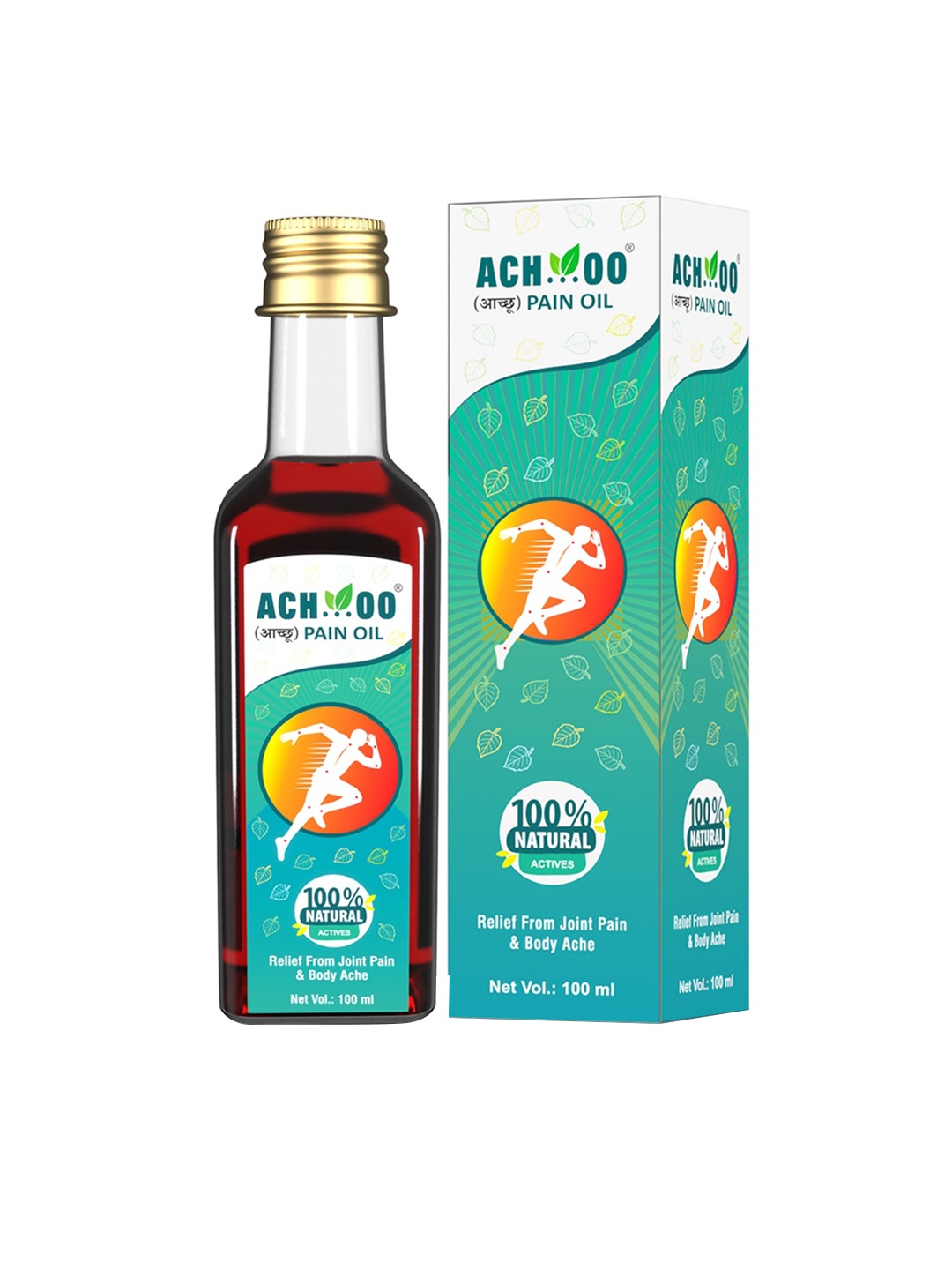 

Achoo Pain Relief Herbal Body Oil For Joint Pain & Muscle Ache - 100ml, Red