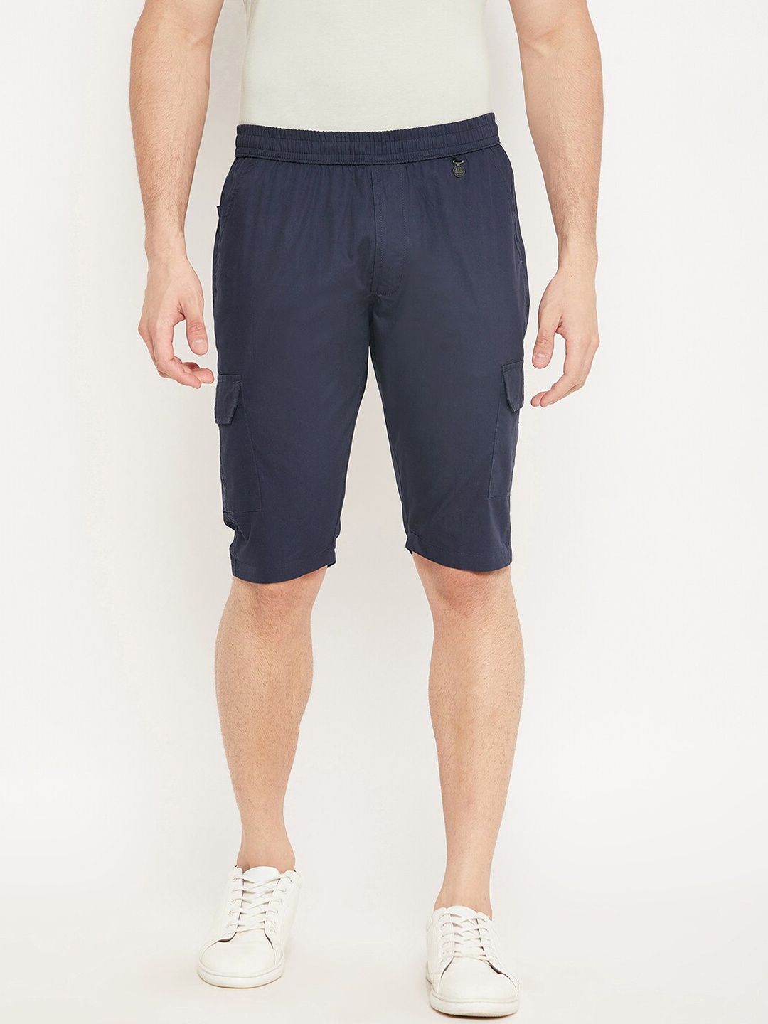 

Okane Men Navy Blue Cargo Shorts