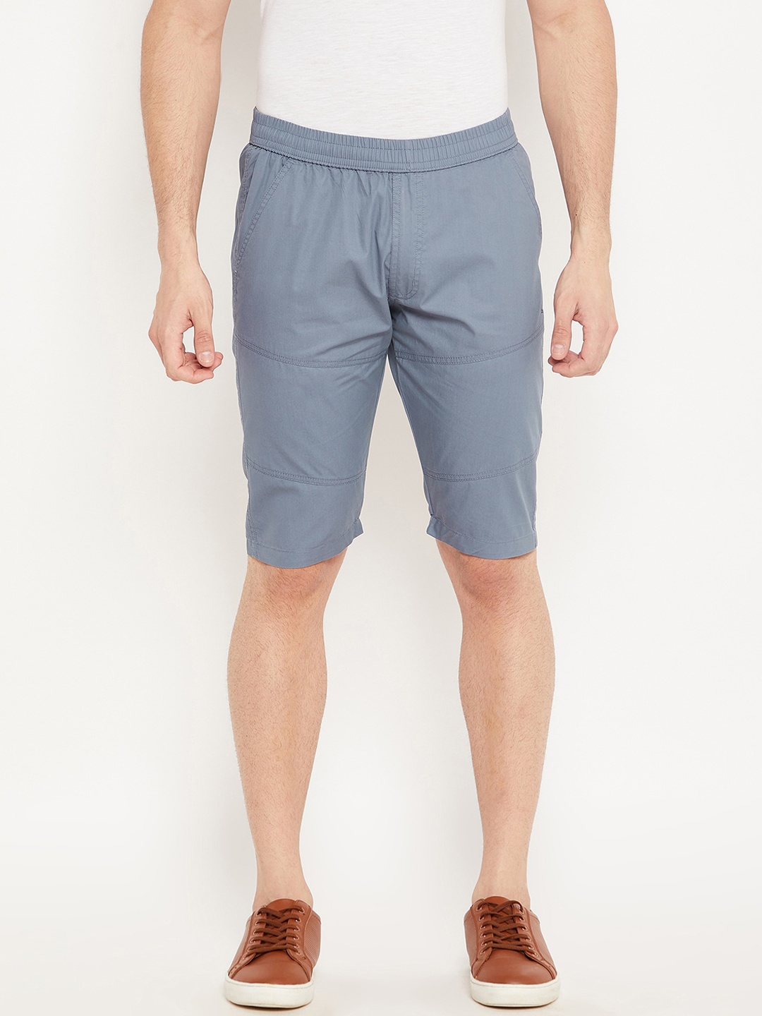 

Okane Men Blue Solid Shorts