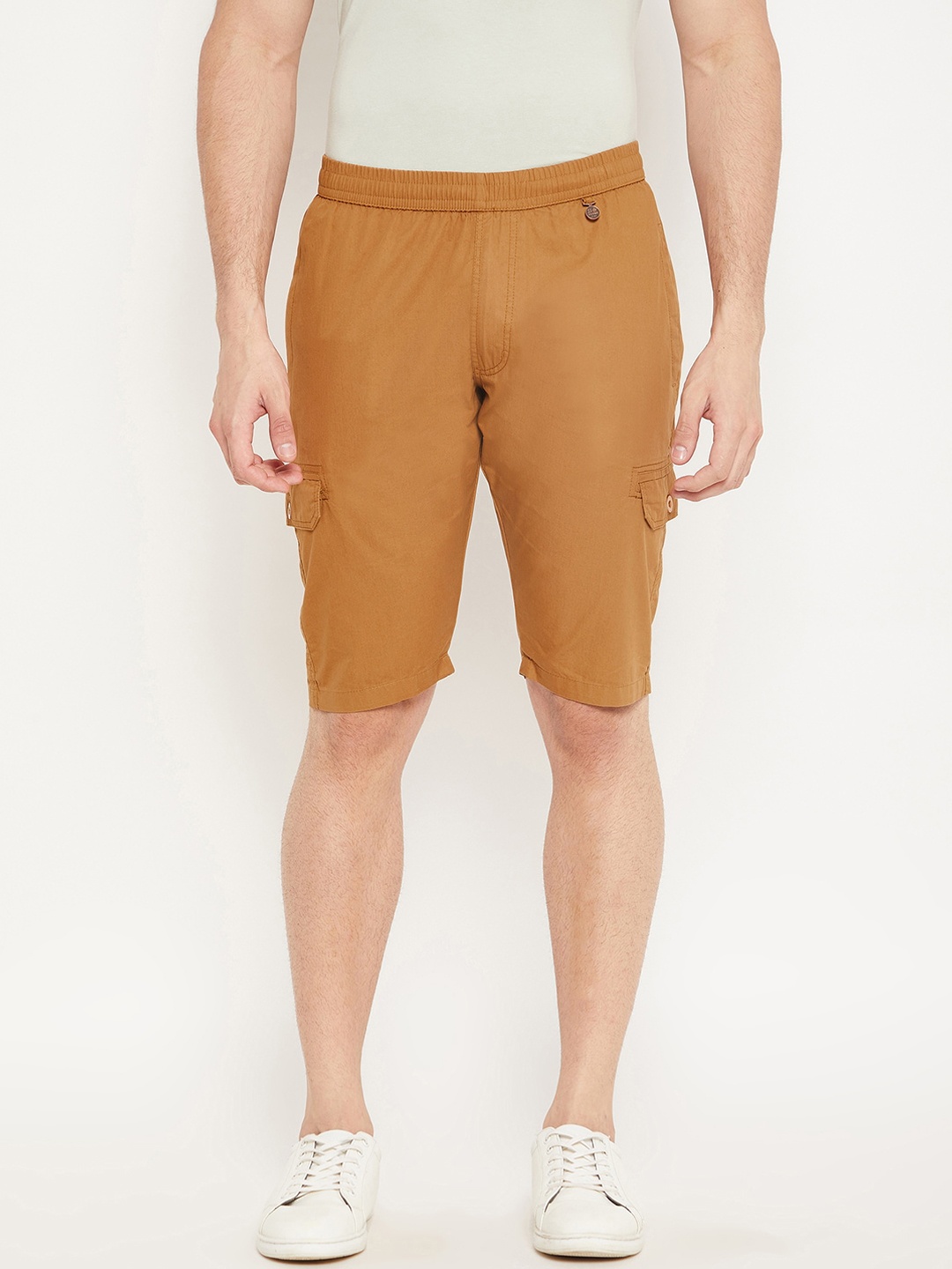 

Okane Men Tan Cargo Shorts